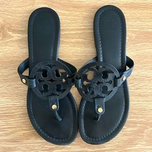 Tory Burch Miller Sandal in Black Leather
